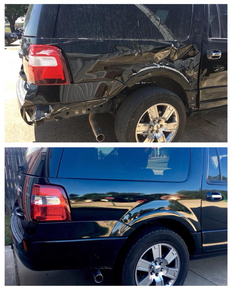 Before and after panel and paint work Crowley TX collision repair