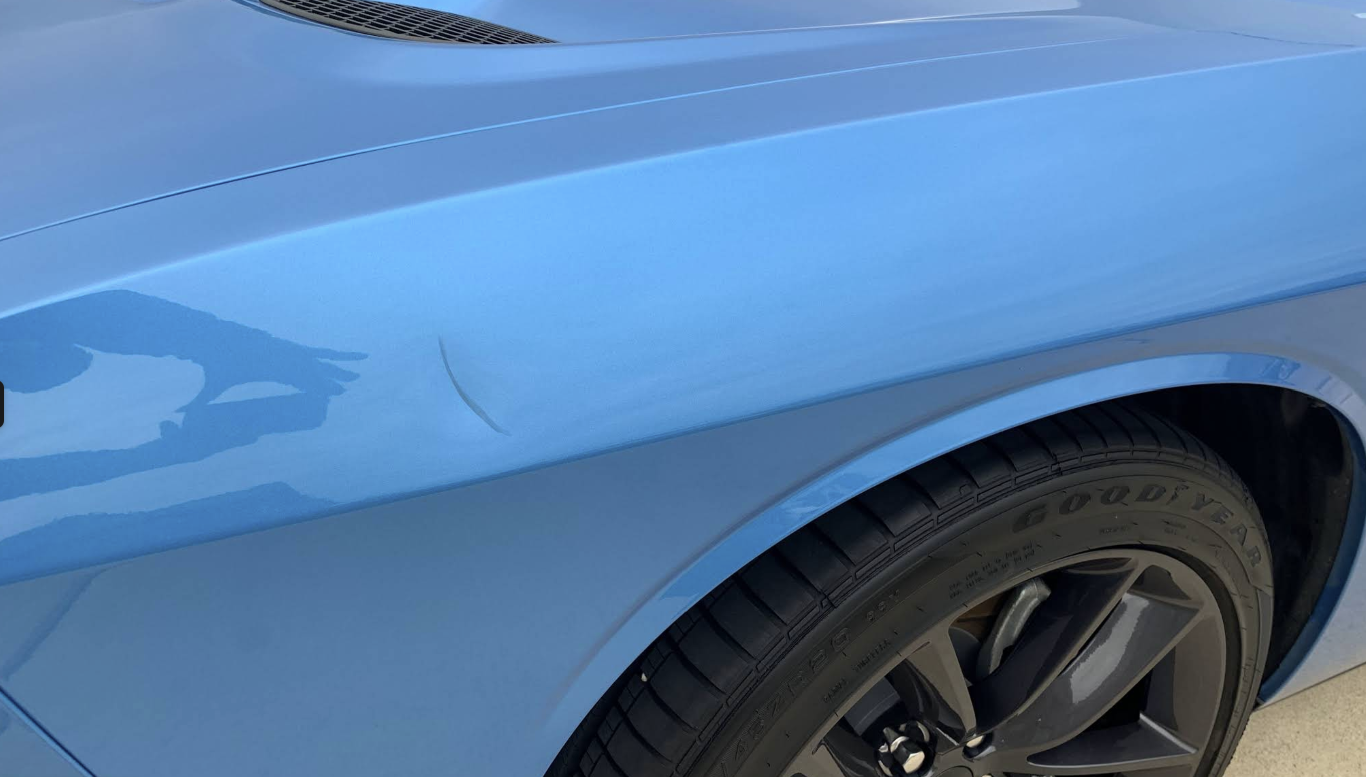 Before repair — photo matching Raymond's Paint & Body Google Business Profile post, Crowley TX
