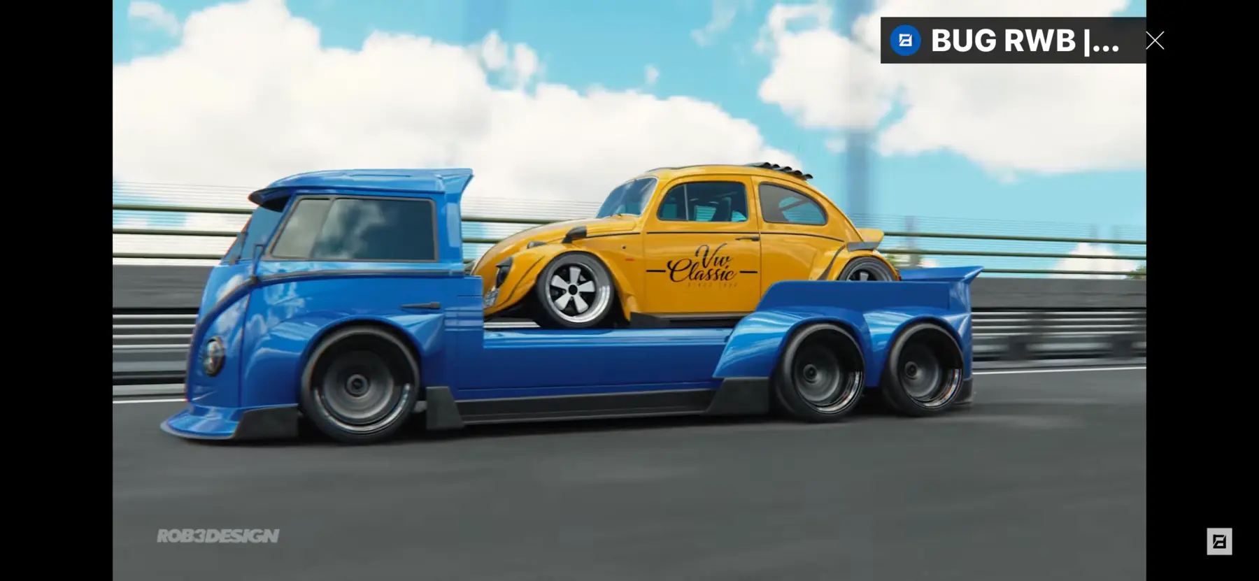 Original digital concept for the tandem-axle VW hauler