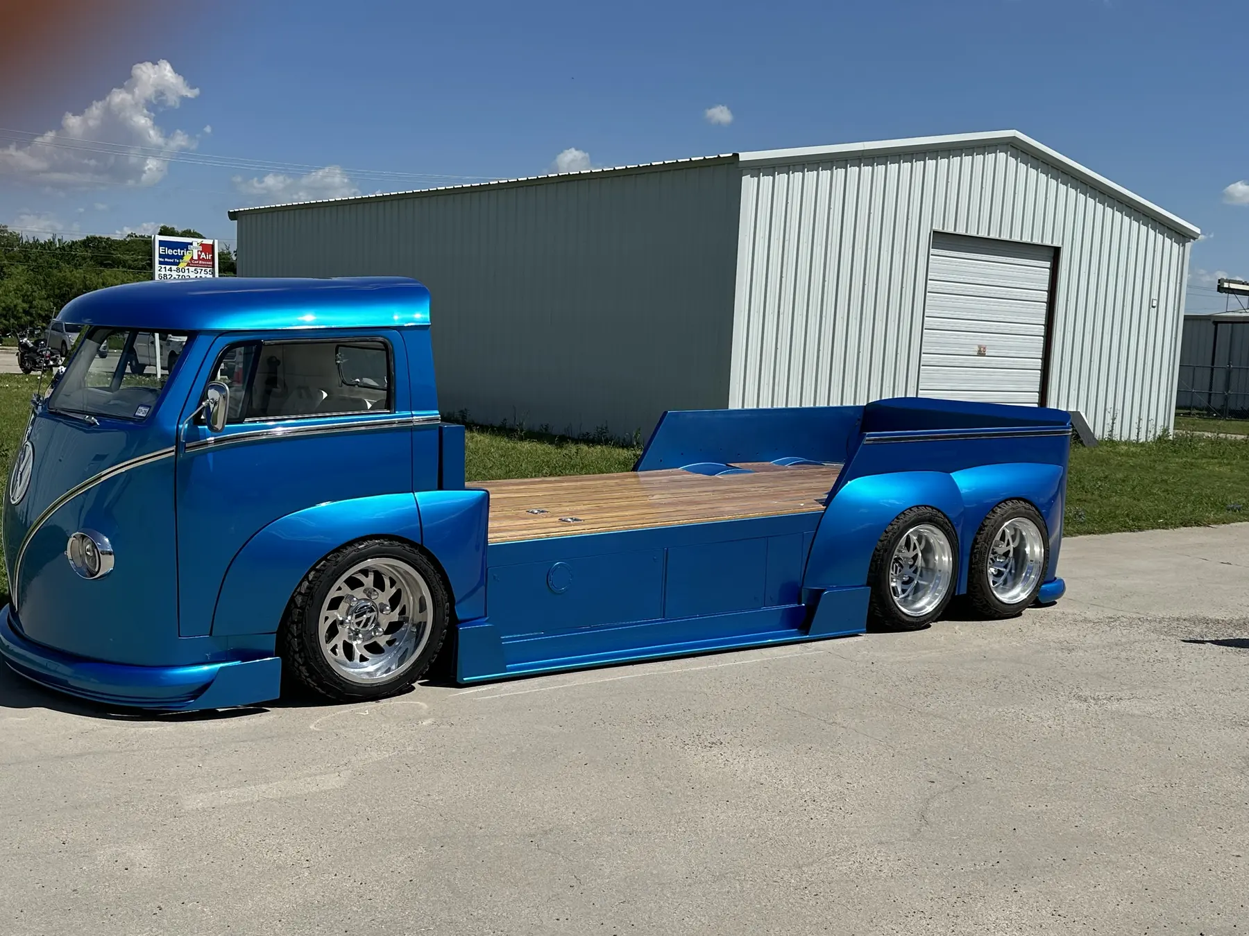Completed custom VW hauler matching the original concept