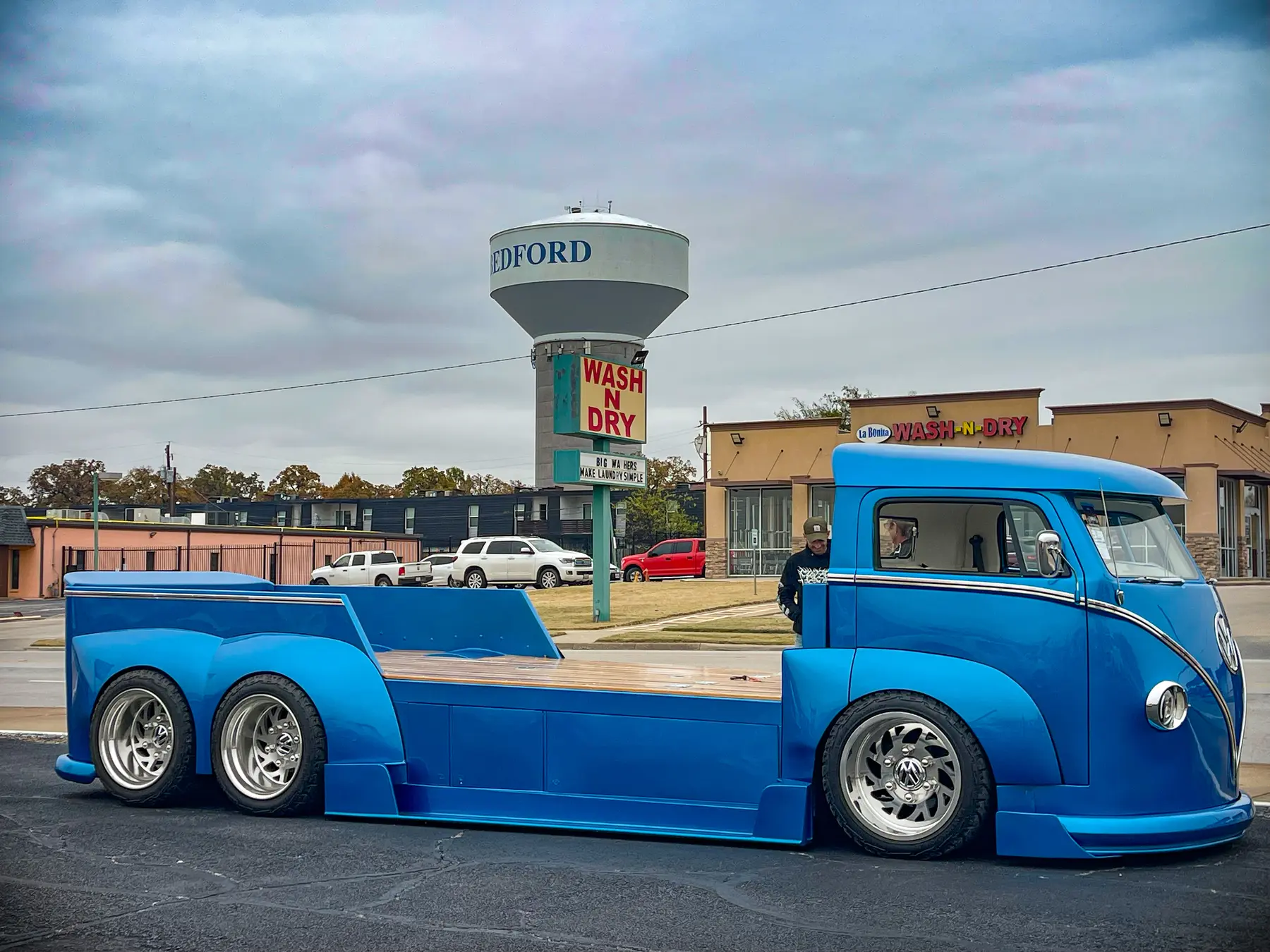 Finished custom VW hauler parked in Crowley